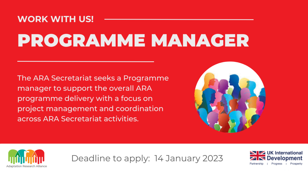 ARA Vacancy: Programme Manager