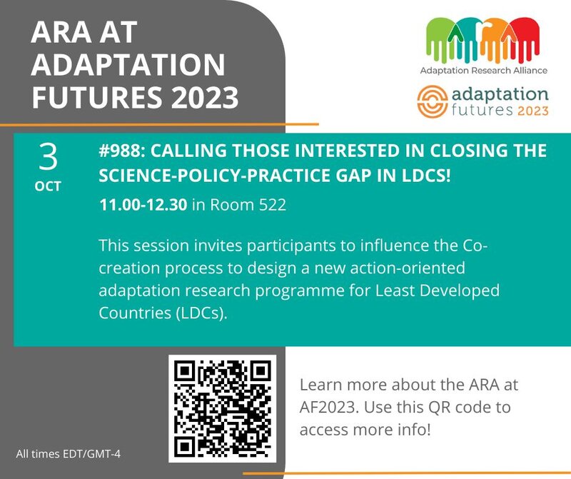 Session #988: Calling those interested in closing the science-policy-practice gap in LDCs!