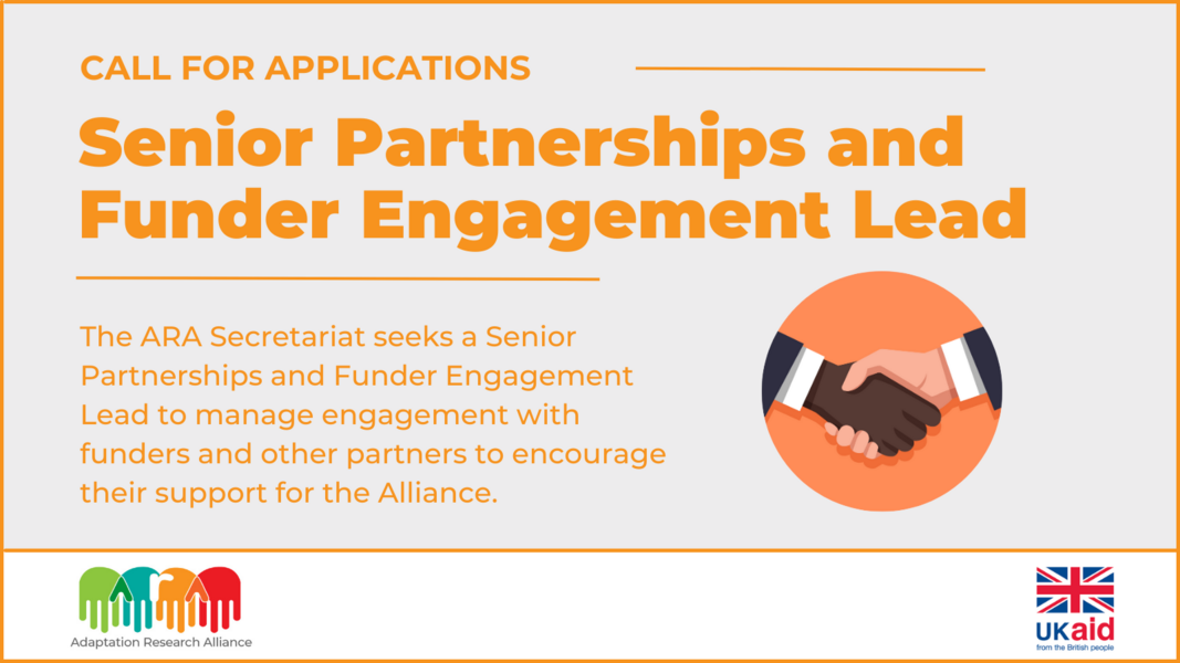 ARA Vacancy: Senior Partnerships and Funder Engagement Lead (Call Closed)