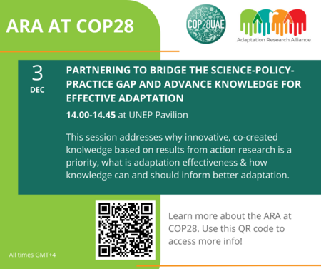 Partnering to bridge the science-policy-practice gap and advance knowledge for effective adaptation