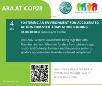 ARA Funders' Roundtable: Fostering an environment for accelerated action-oriented adaptation funding [invite only] 