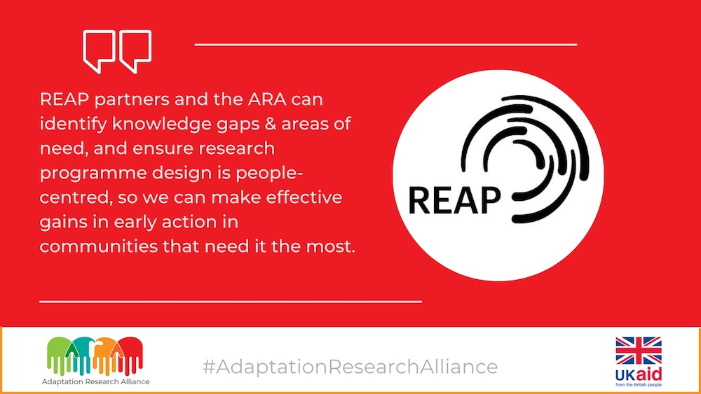 Red banner announcing ARA collaboration with REAP